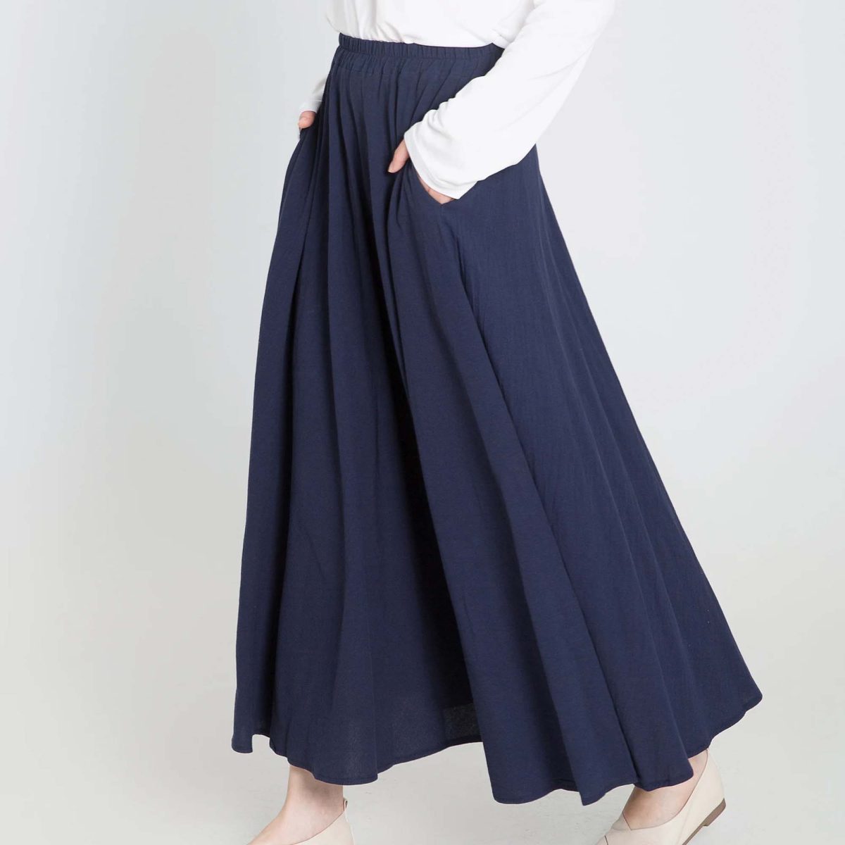 A-line Elastic Waist Skirt SST2