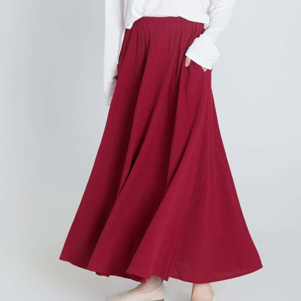 Red Loose Skirt SST5 - Image 2